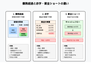 債務超過と赤字・資金ショートの違い